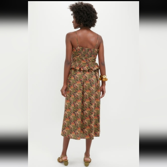 Hyacinth House Tuckernuck Black Multi Floral Maeve Midi Dress Size XXS - Picture 2 of 9